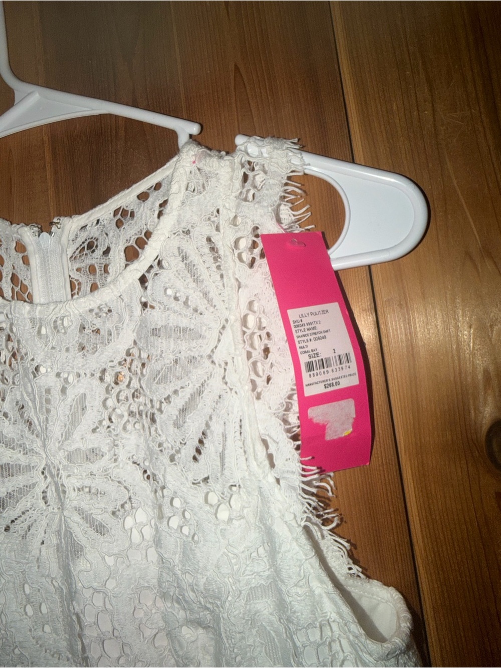 NWT $268 Lilly Pulitzer Size 2 Sharice Lace Sheath Dress in Blue Green White - Picture 5 of 6